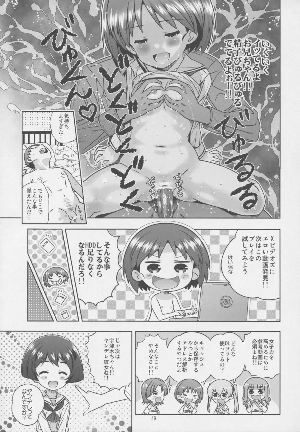 「AV出演、頑張ります!!」一年生は、M字開脚3ピースです! Page.12