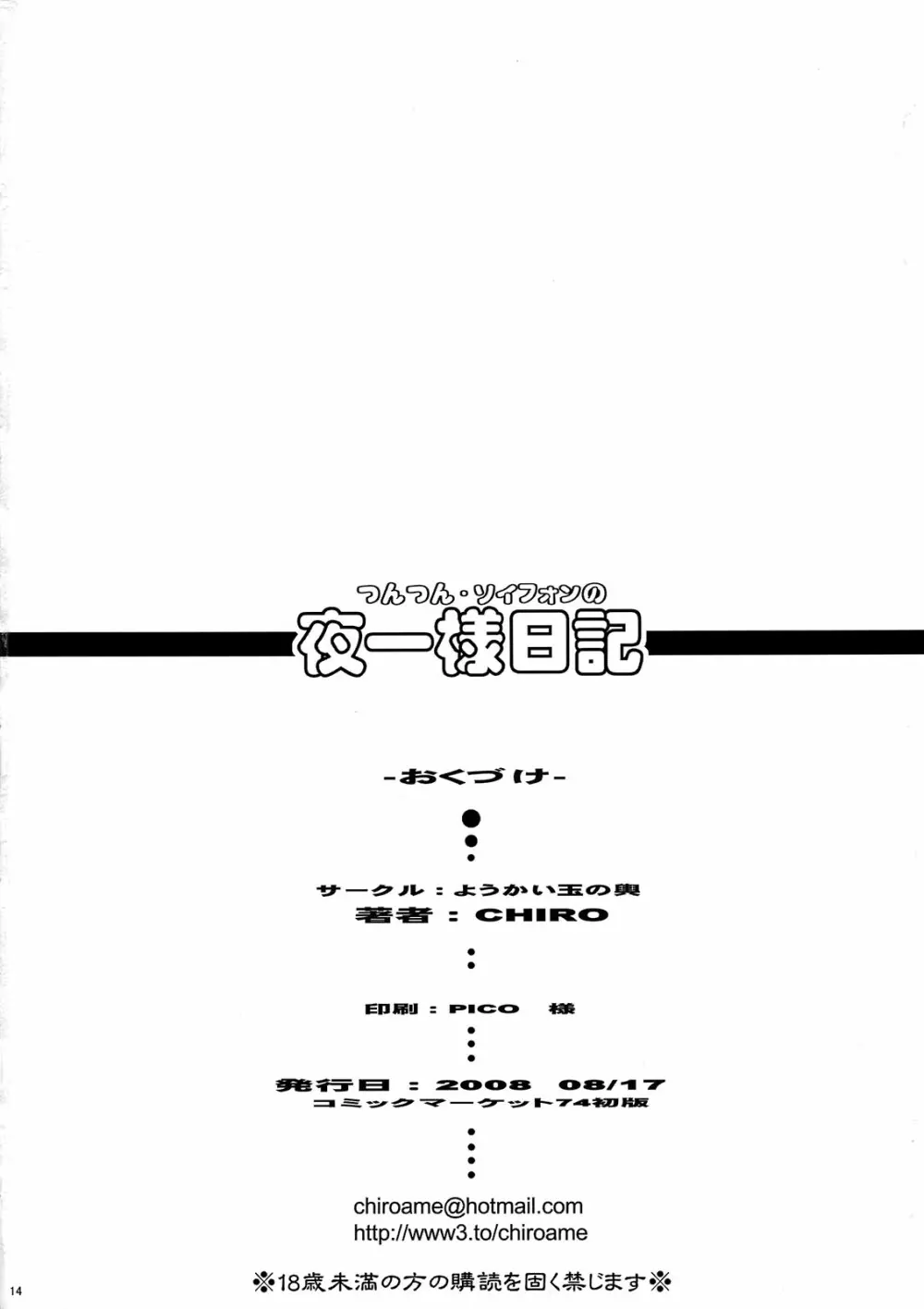 つんつん・ソイフォンの夜一様日記 Page.14