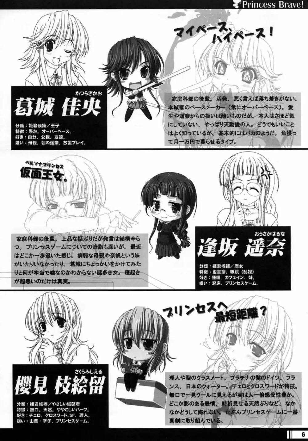 プリンセスブレイブ！雀卓の騎士 設定原画集 Page.5