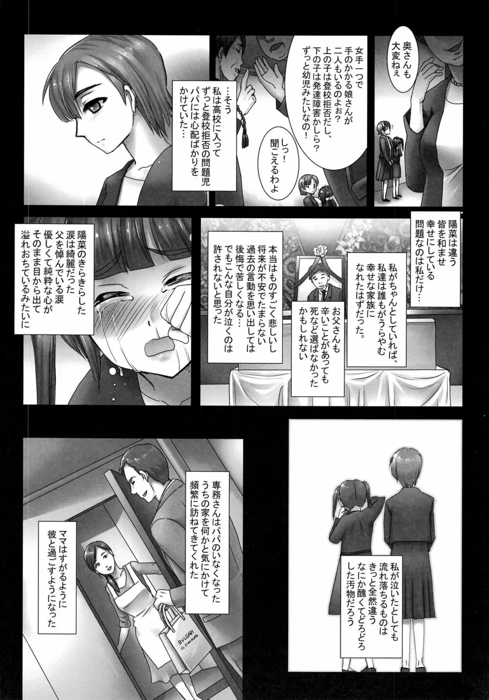 夜は嫌い。ママの旦那が布団の中に入ってくるから Page.8