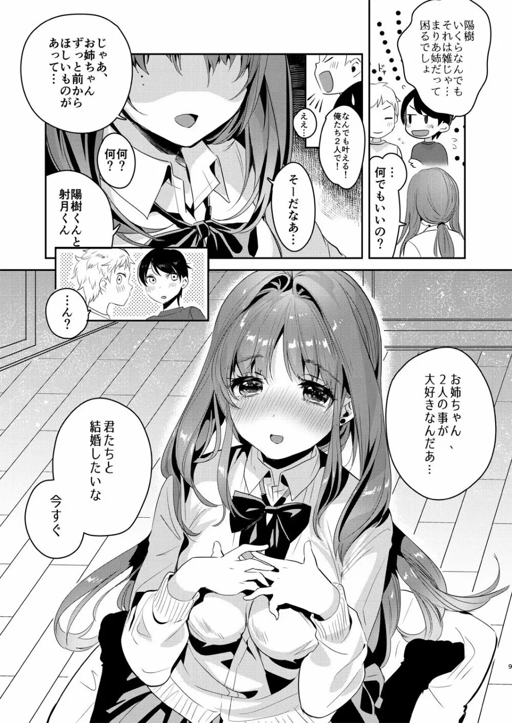 お姉ちゃん、君達の事しか愛せない - お嫁さんごっこ編 Page.8