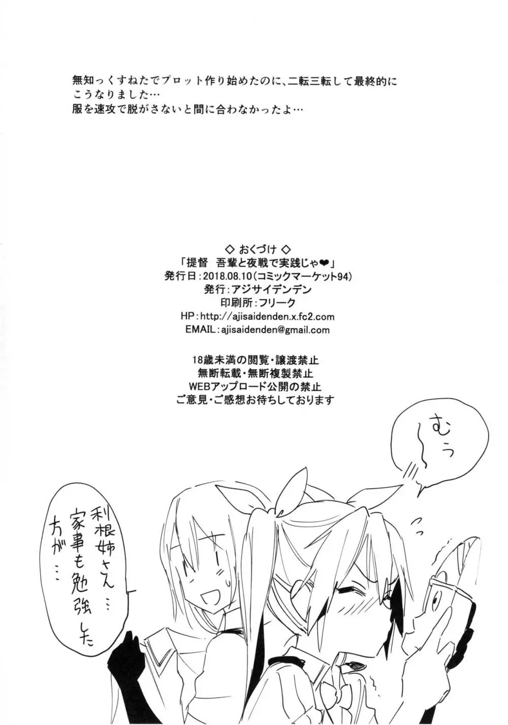 提督よ 吾輩と夜戦で実践じゃ Page.25