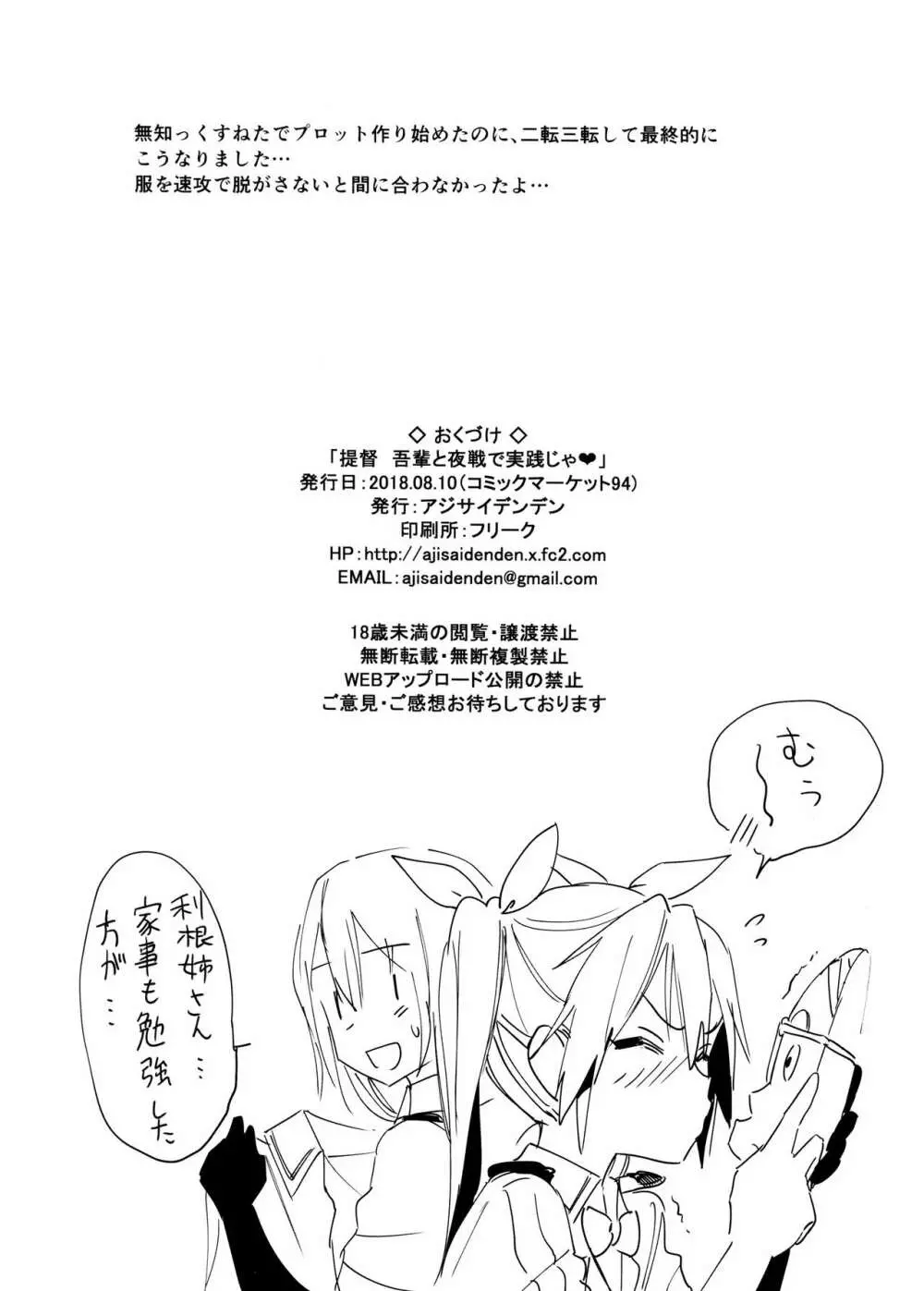 提督よ 吾輩と夜戦で実践じゃ Page.25