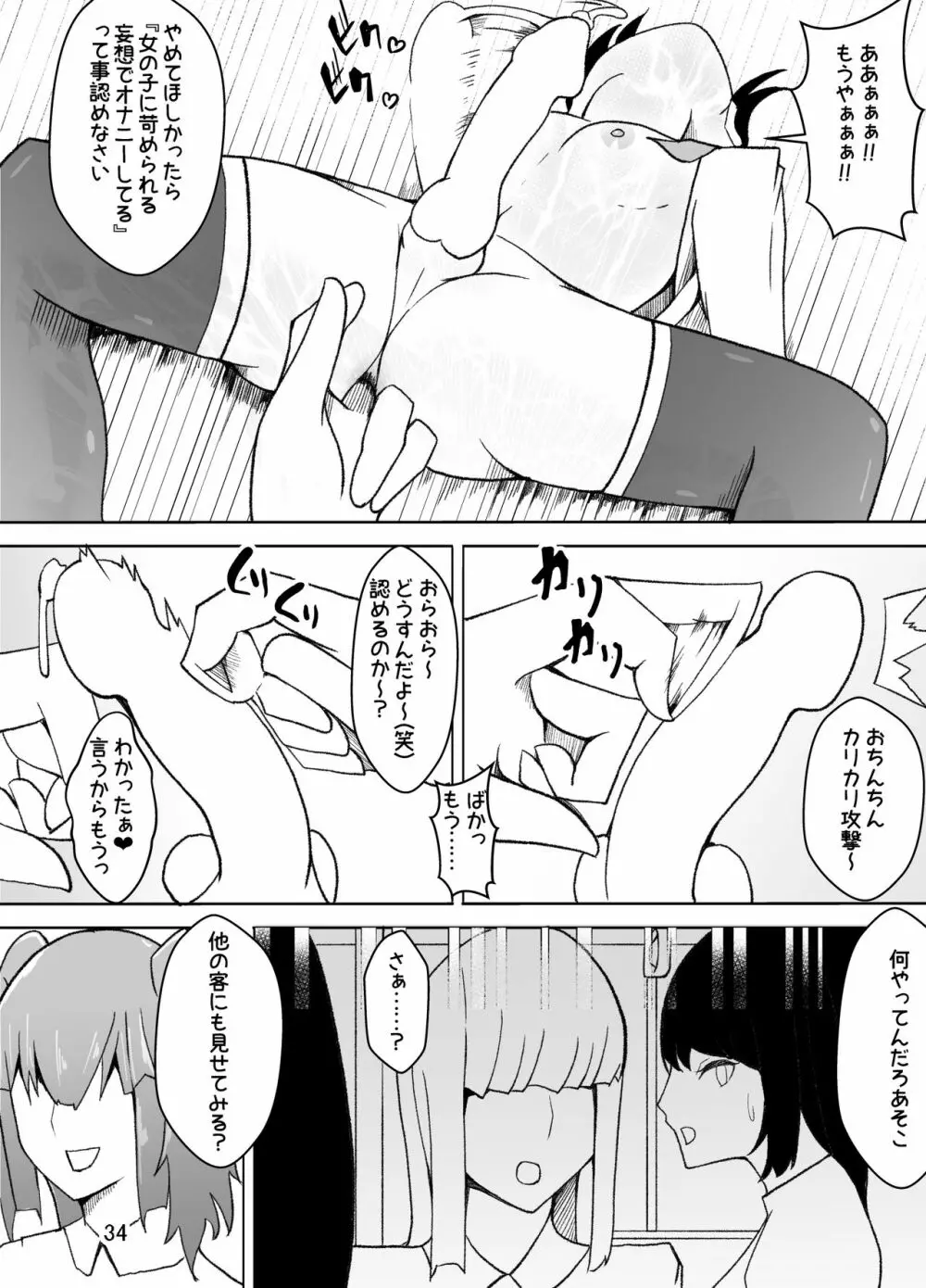 女装した先生が、女子生徒に痴漢される話 Page.35