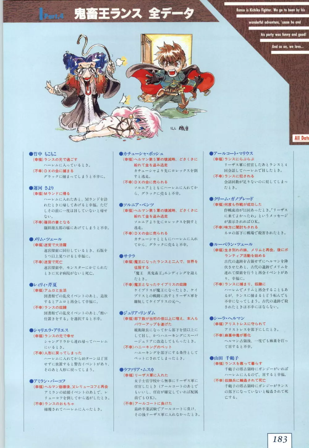鬼畜王ランス 公式設定資料集 Page.186