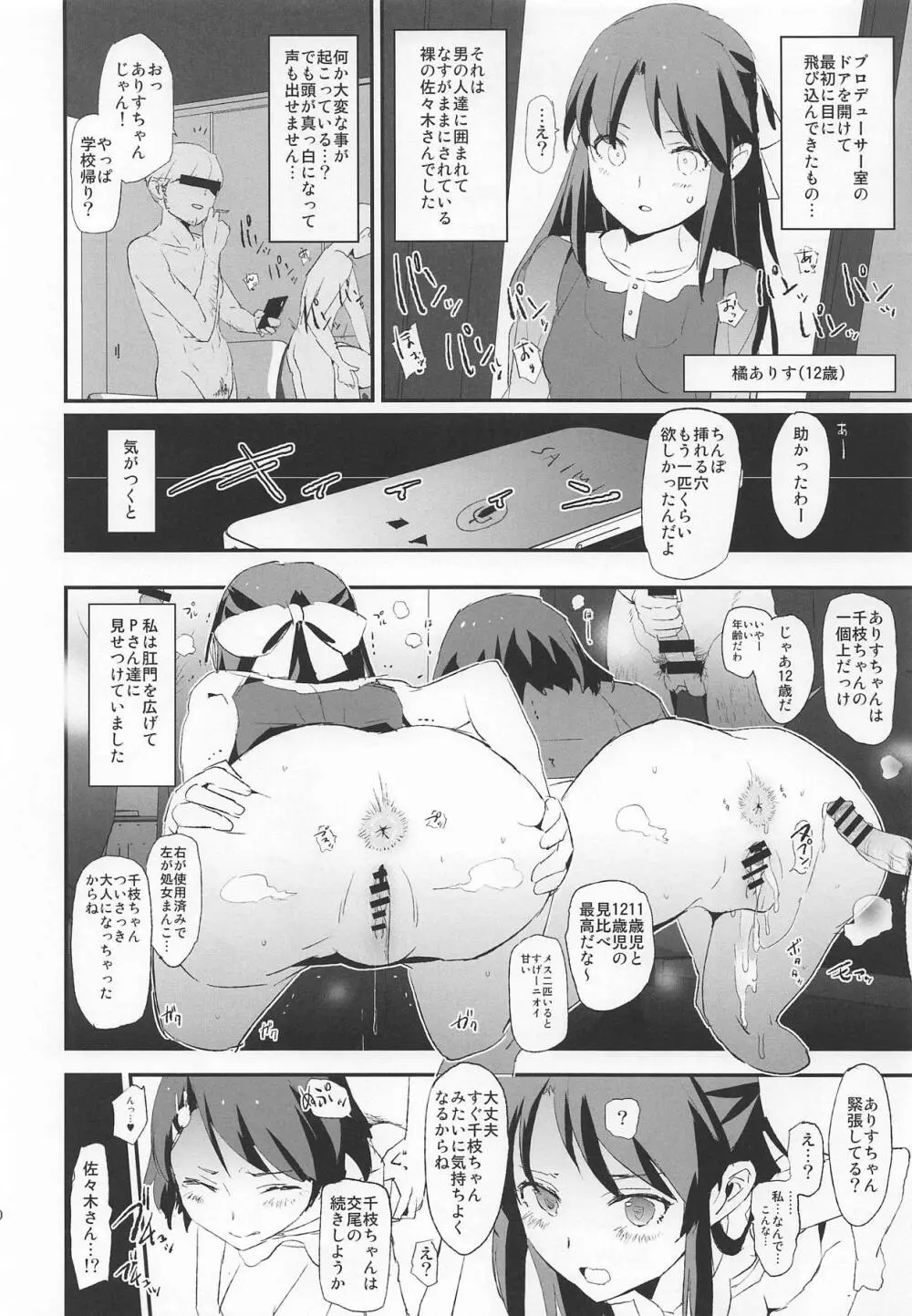 佐々木千枝と催眠ドスケベひがいしゃの会 Page.9