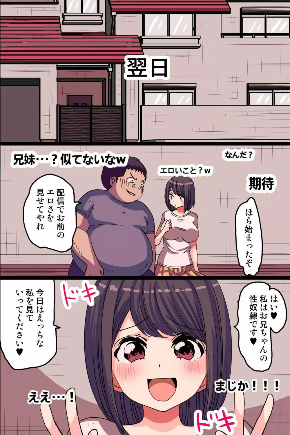 いつでも好きなときにおま○こ貸してくれるビッチな妹。童貞キモデブ男がビッチ妹を屈服させてセックス奴隷化 Page.42