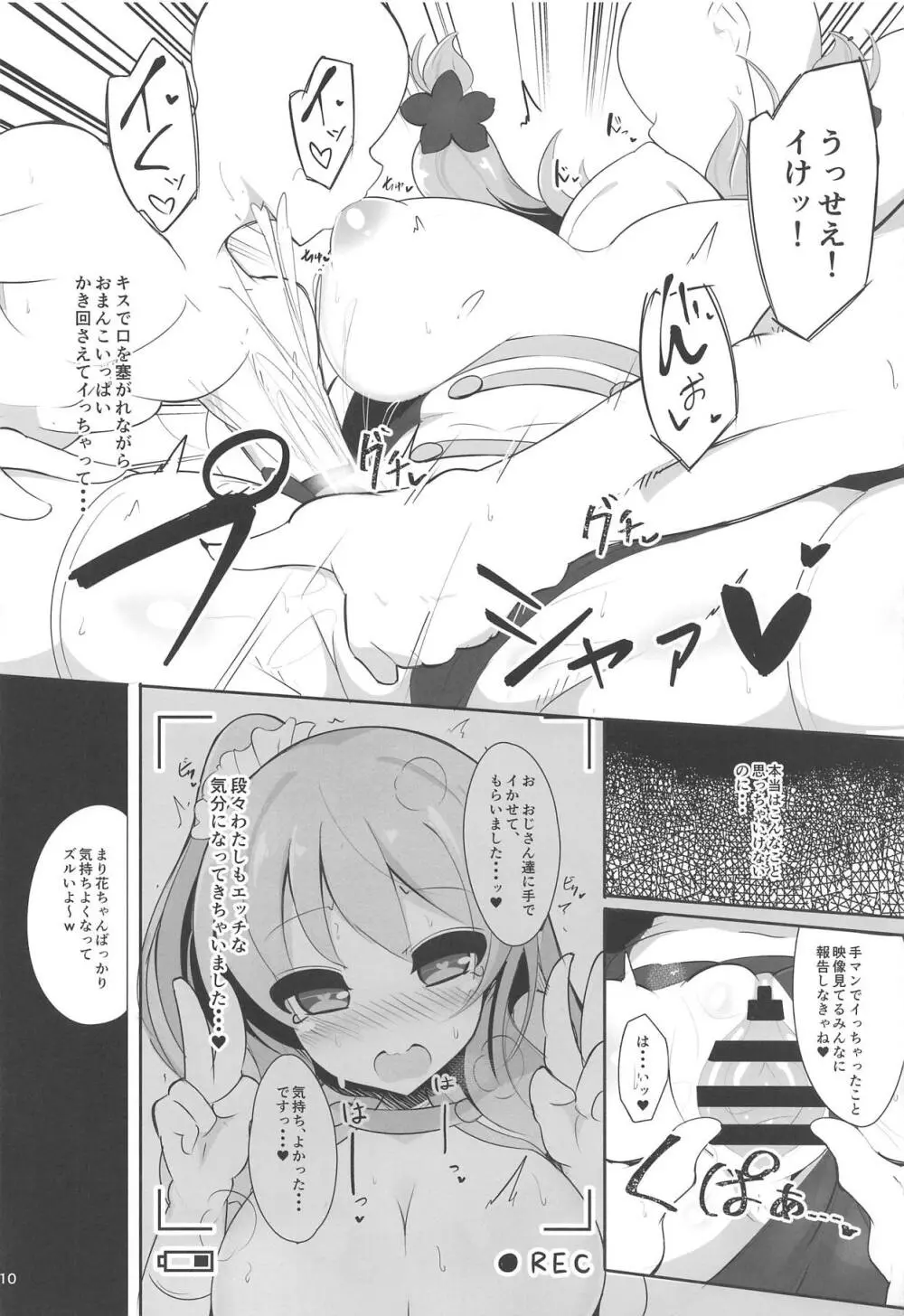 現役アイドルのま○花ちゃんがなりゆきで本気子作りコスプレ個人撮影する本 Page.9