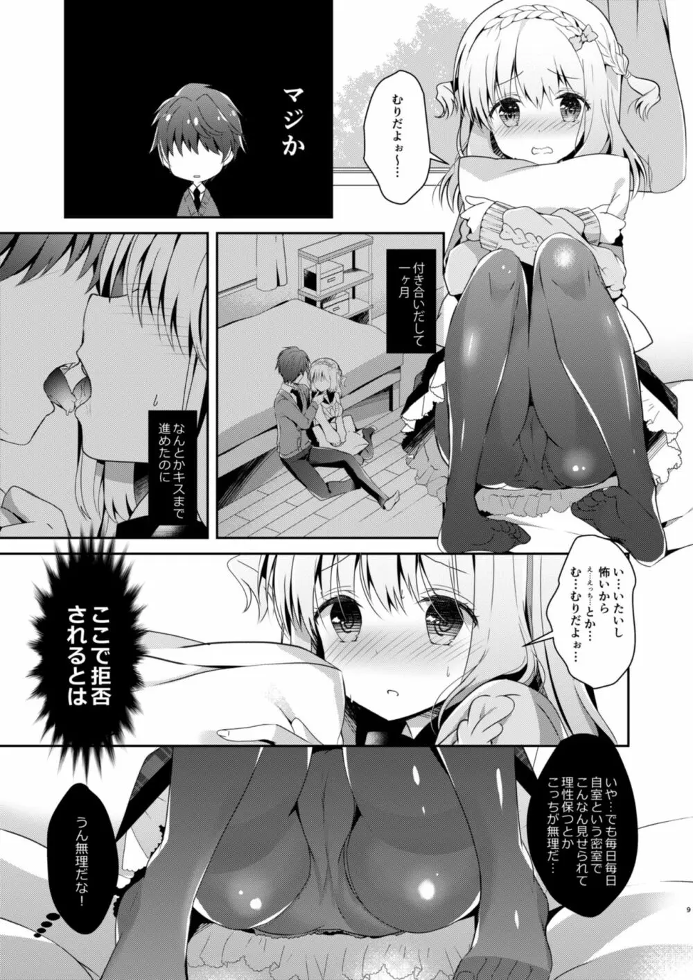 幼馴染で恋人の彼女とはじめてのXXX Page.9