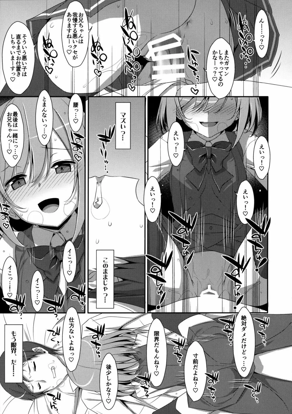 (C96) [TIES (タケイオーキ)] 寝ている(?)お兄ちゃんにイロイロしたいっ! Page.18