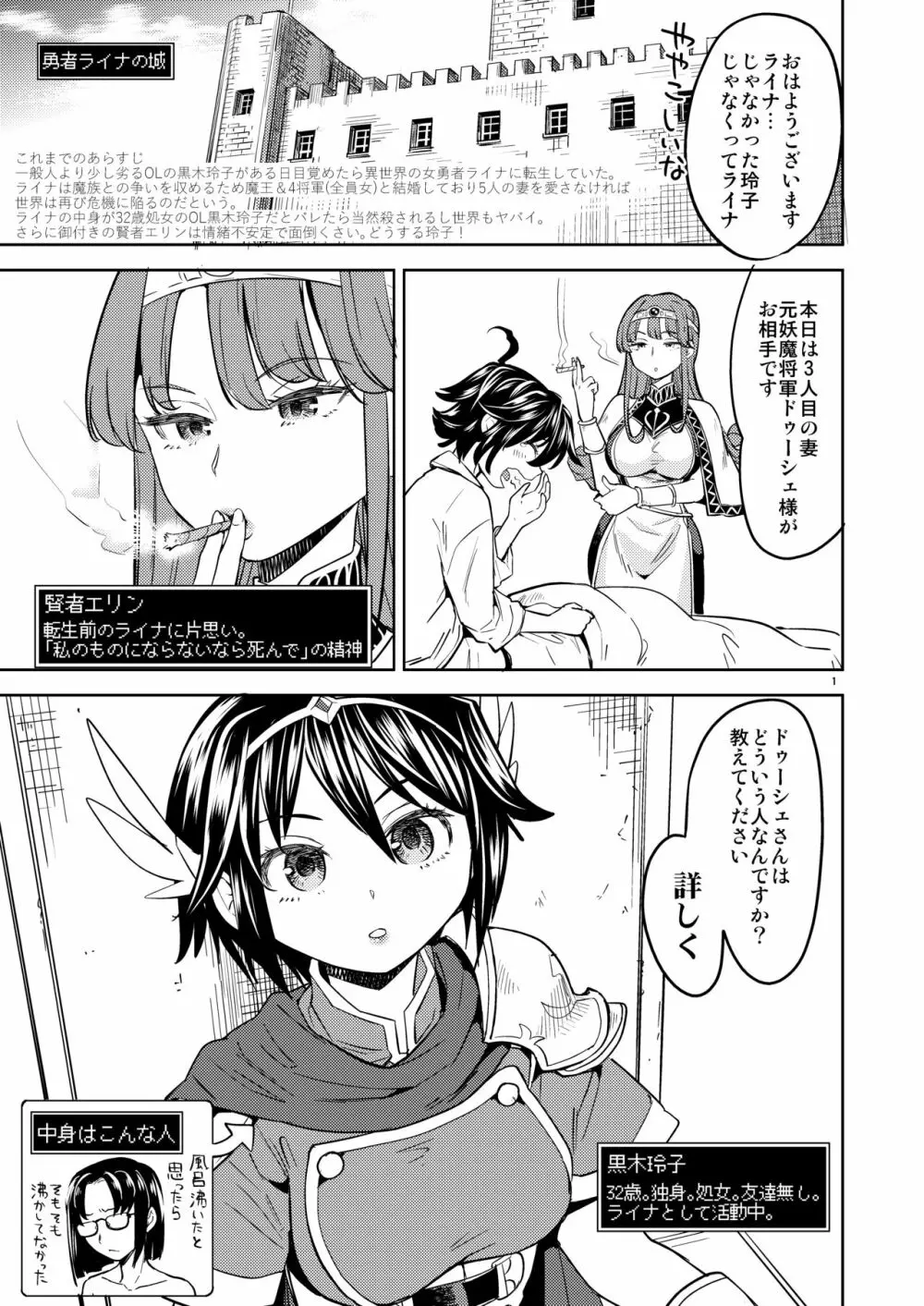 女勇者に転生したら魔族の妻が5人もいるらしい 3 Page.2