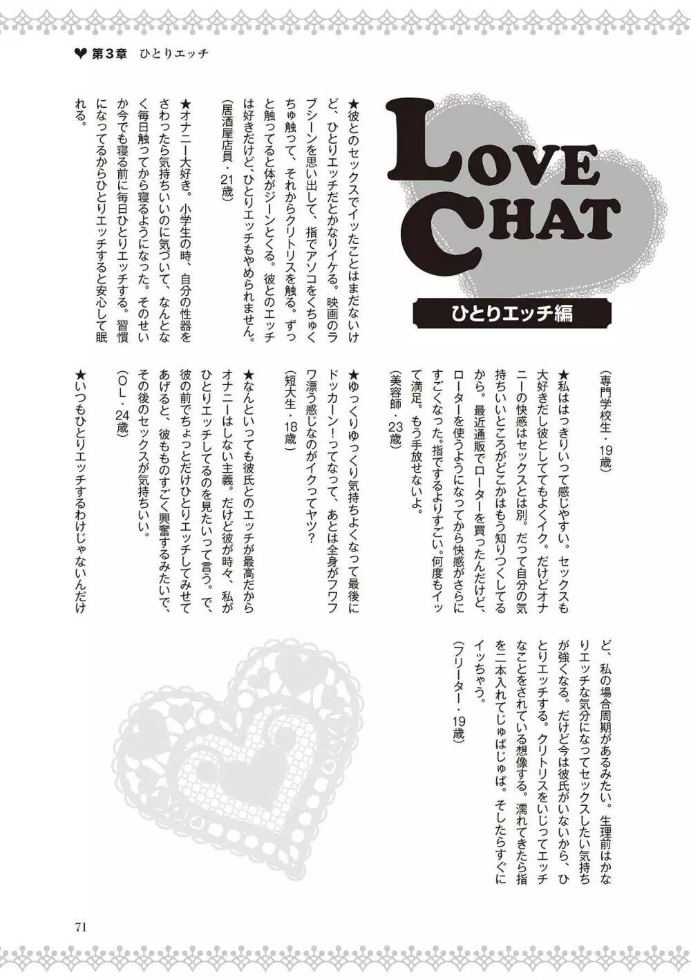 恋する女性のLOVE＆HEAVEN～楽しいみんなのＨファイル～イラスト版……らぶヘブッ！ Page.73