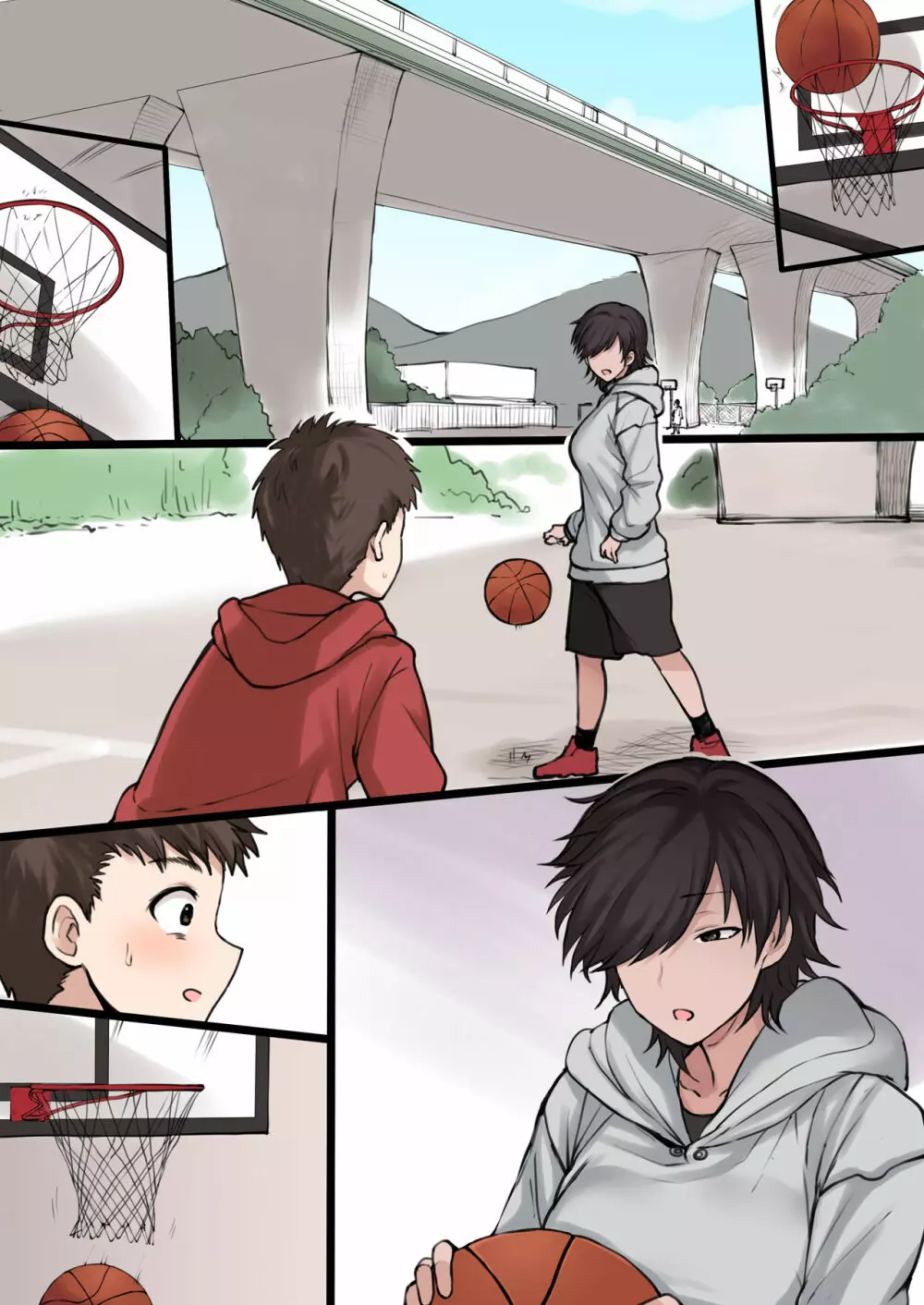 Twitterにうpしたボーイッシュ高身長スポーツ女子の絵のNTR視点絵 Page.9
