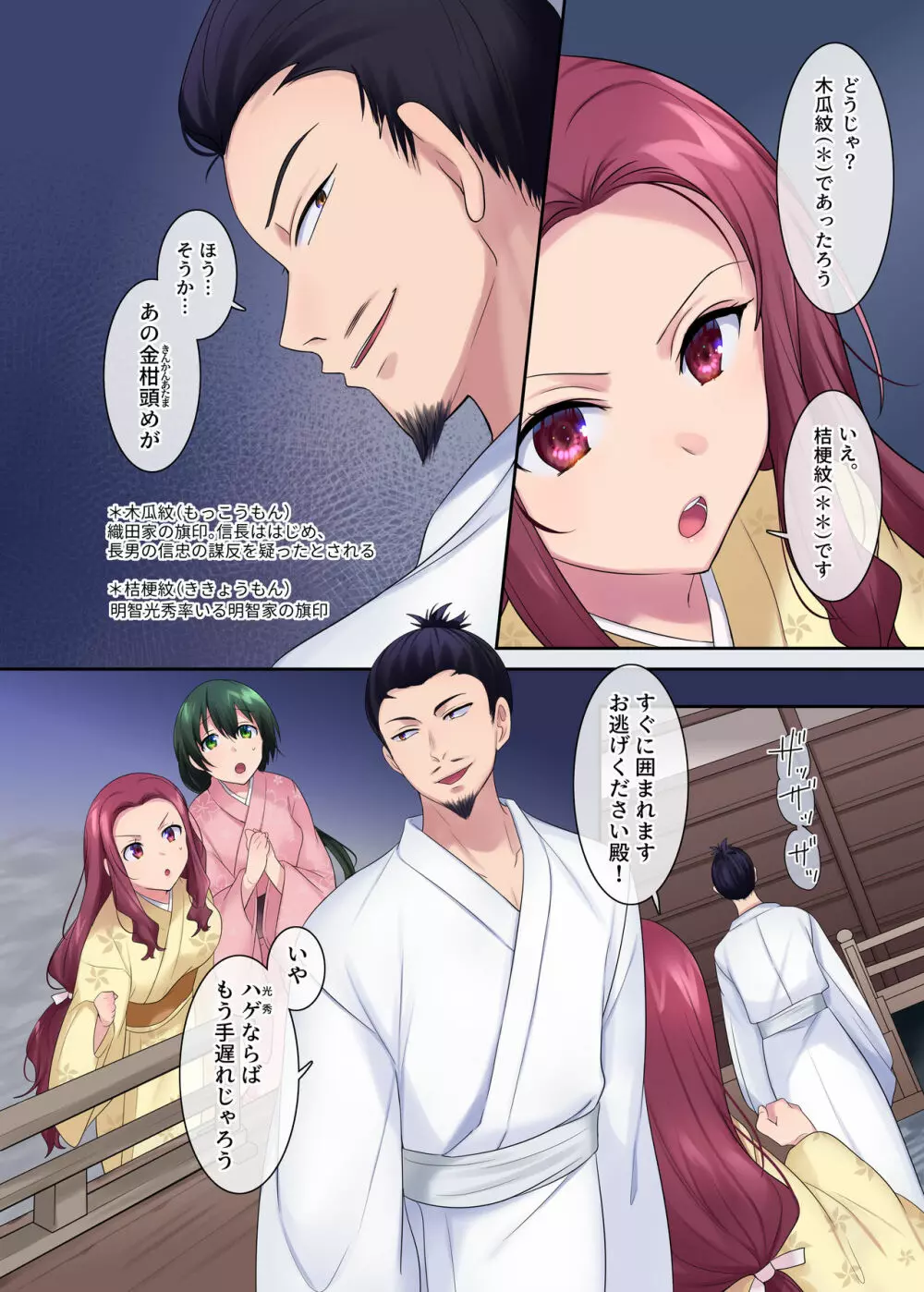 本能寺の性変 女にされた信長 Page.9