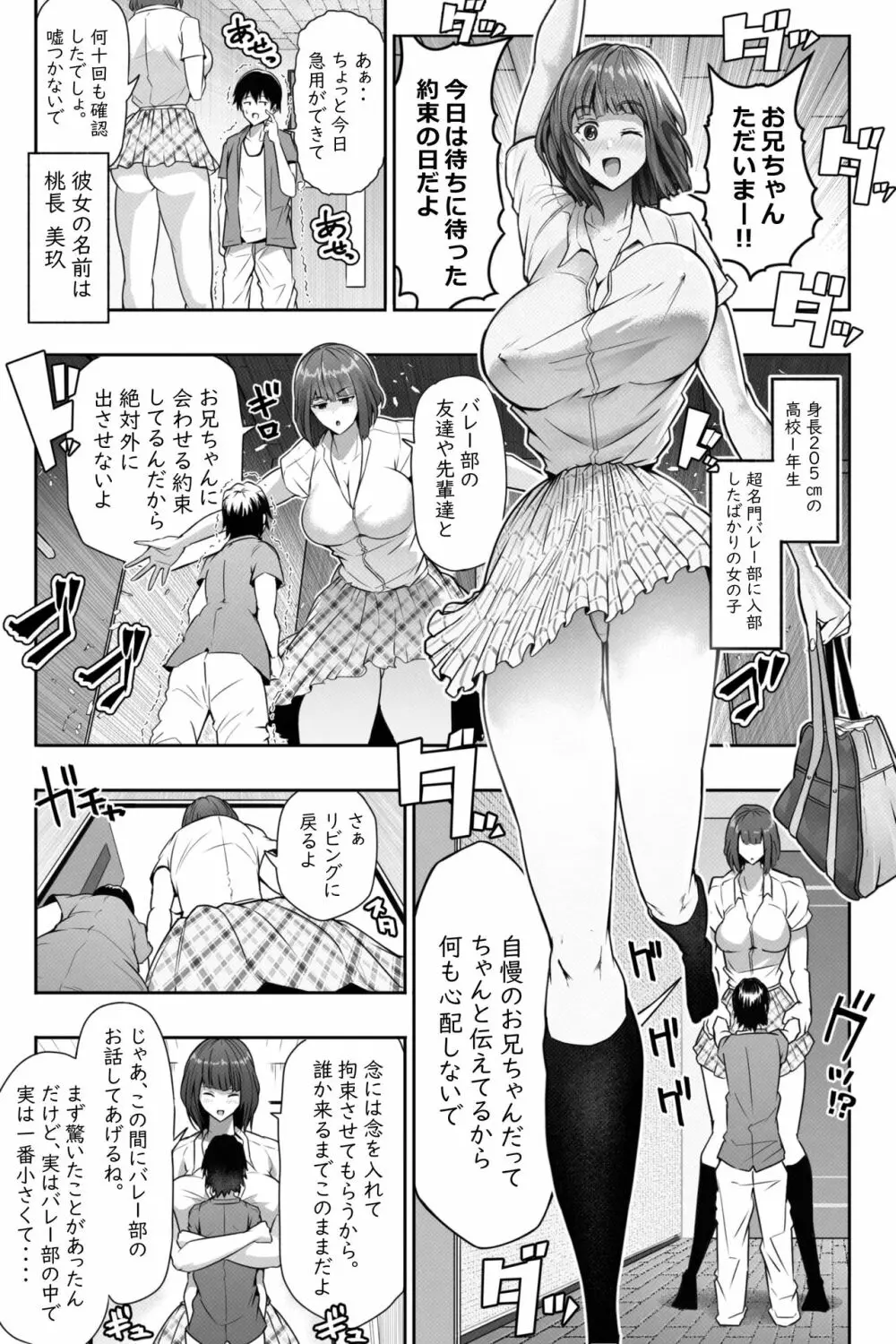 もしも妹の同級生や先輩が超超長身だったら Page.2