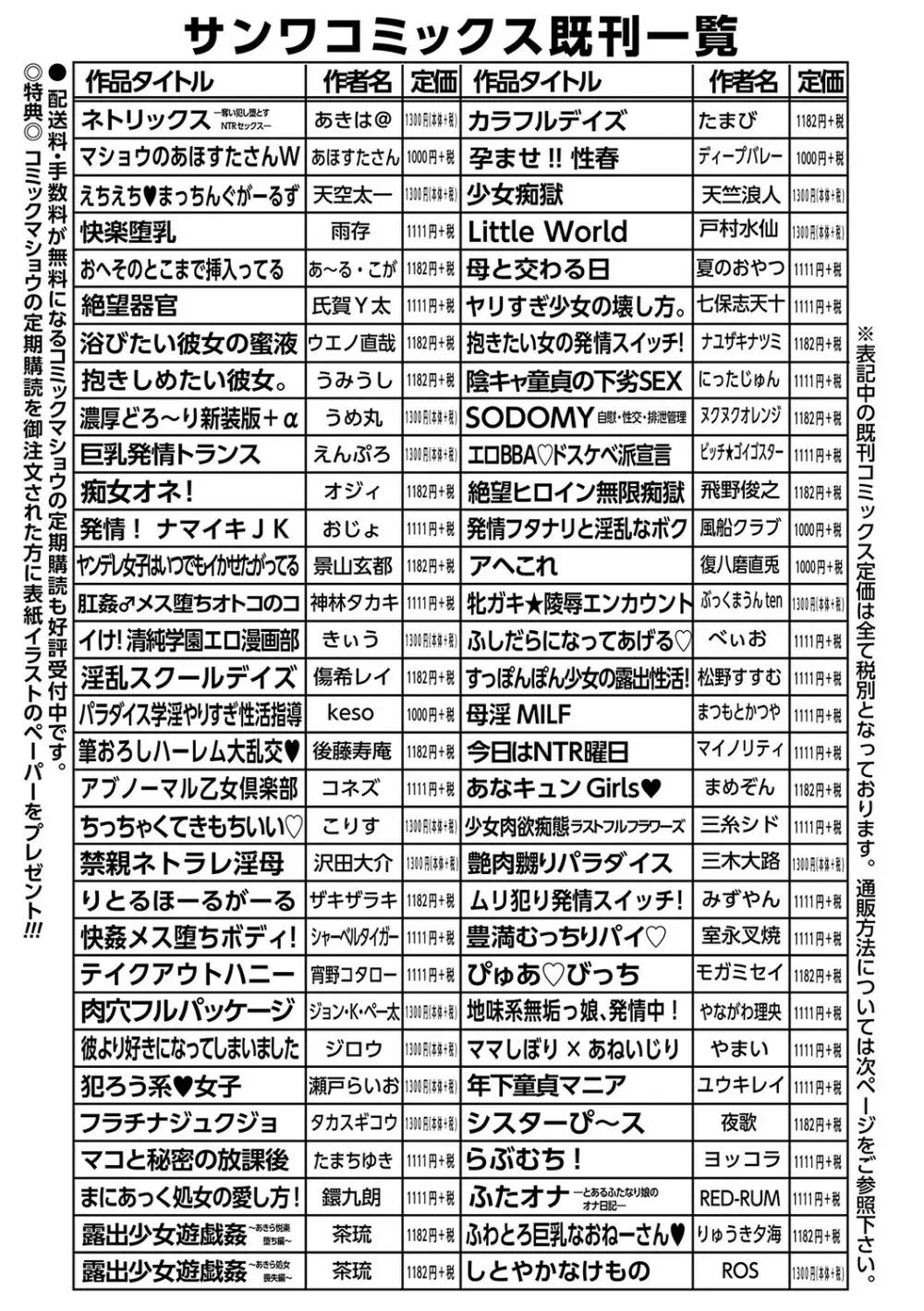 コミックマショウ 2021年11月号 Page.250