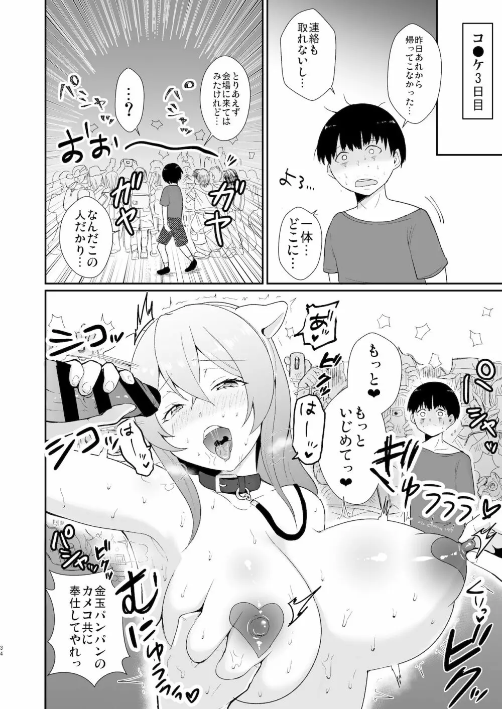 コ●ケ三日間で堕ちるコスプレイヤー人妻 Page.34