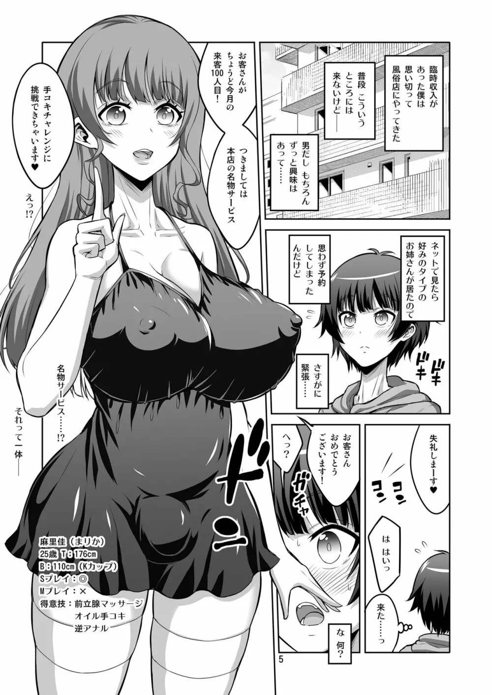 ふたなり風俗嬢の罠にハマって、マゾメス男の娘に堕とされちゃいました。 Page.4