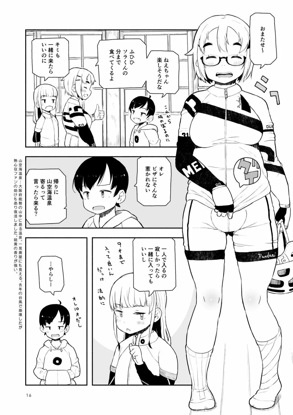 大峠さんがヒルクライムしようとしている。 Page.15