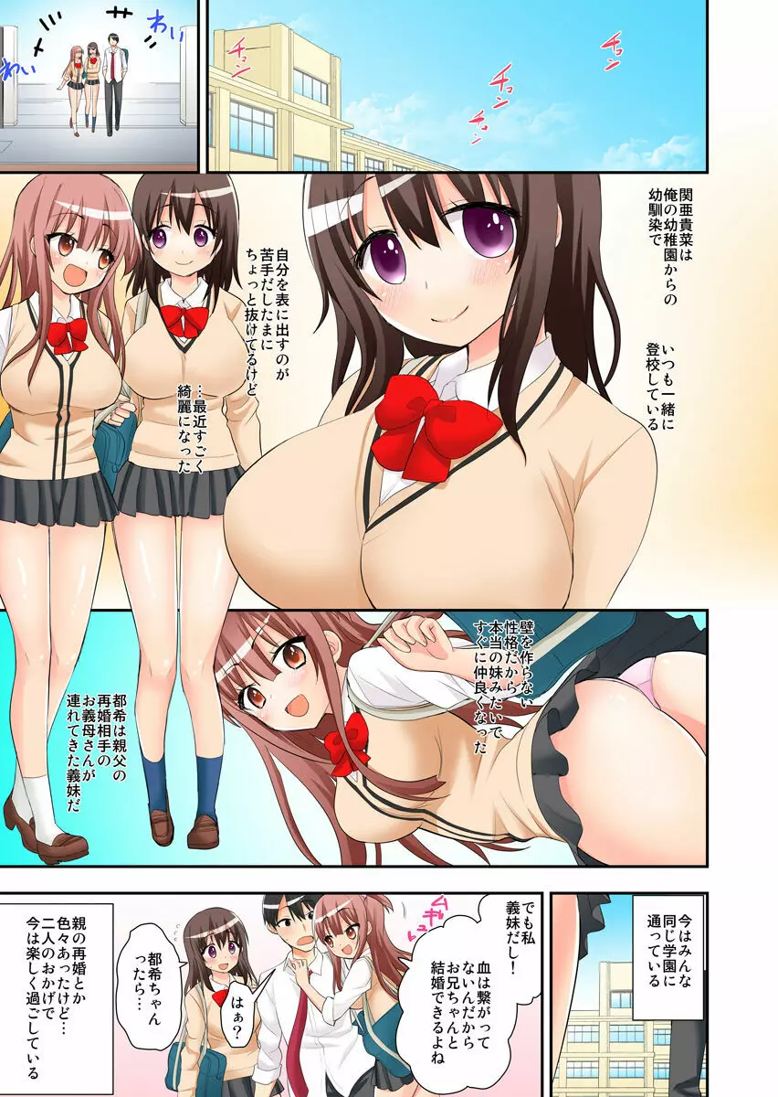 3人密着お泊り旅行~幼馴染と妹、2人とヤッちゃった俺~(フルカラー) Page.7