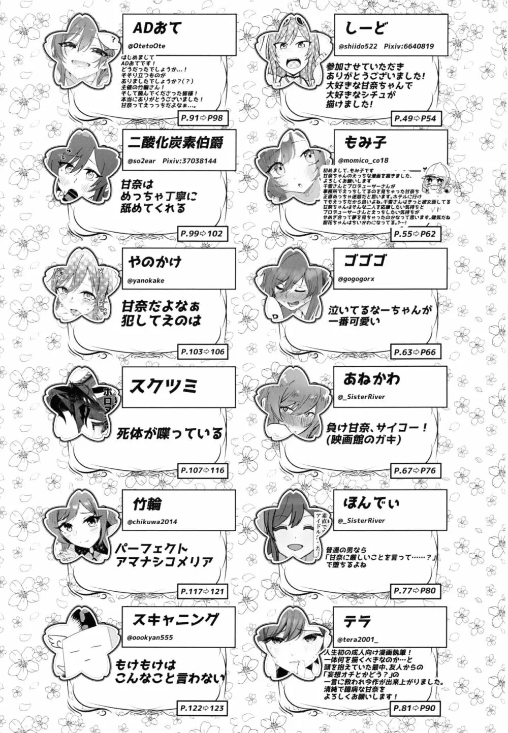 大崎甘奈ドスケベ合同誌『アマナシコメリア』 Page.124