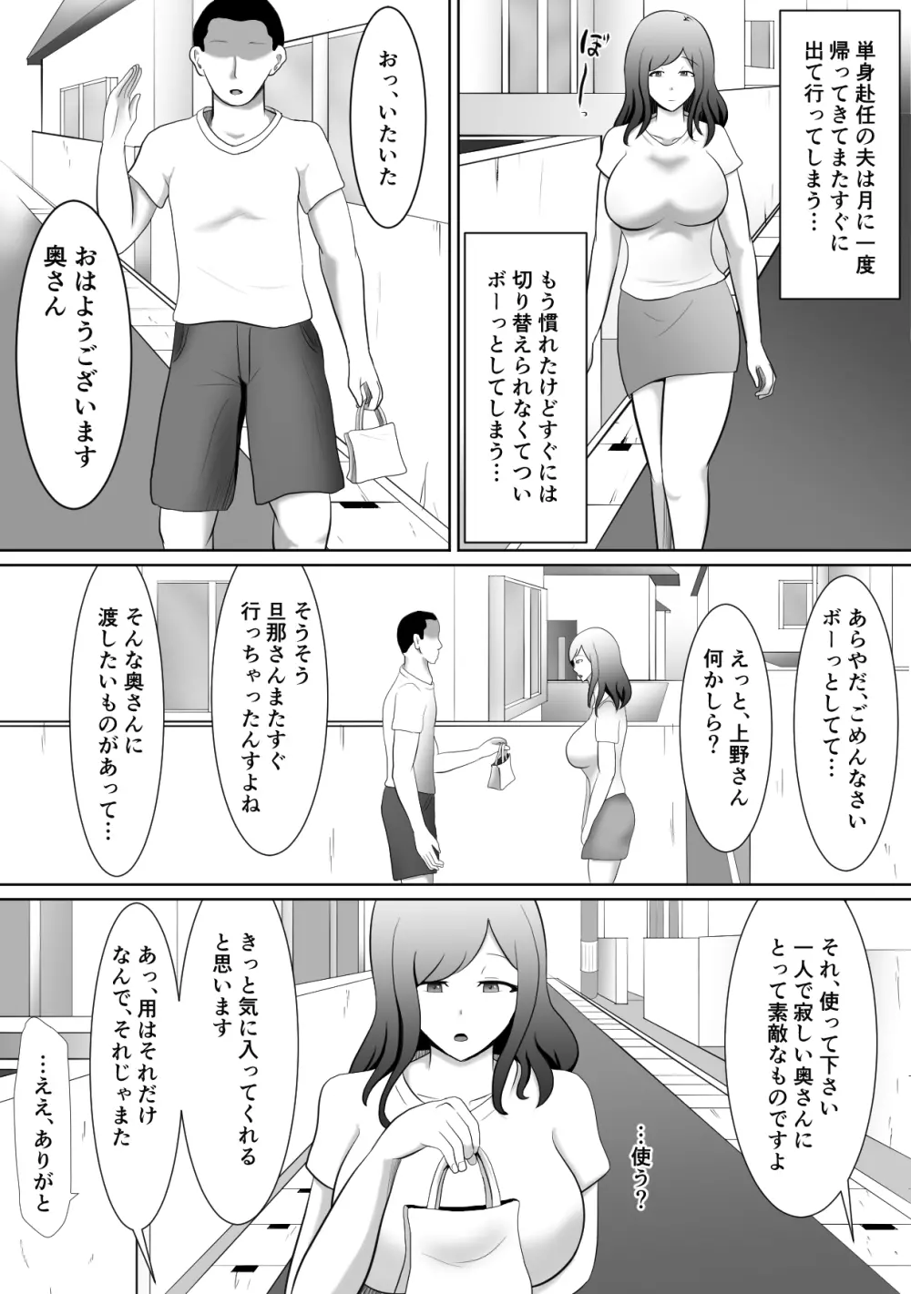 単身赴任中の夫が居ぬ間に性欲を満たす妻 Page.4