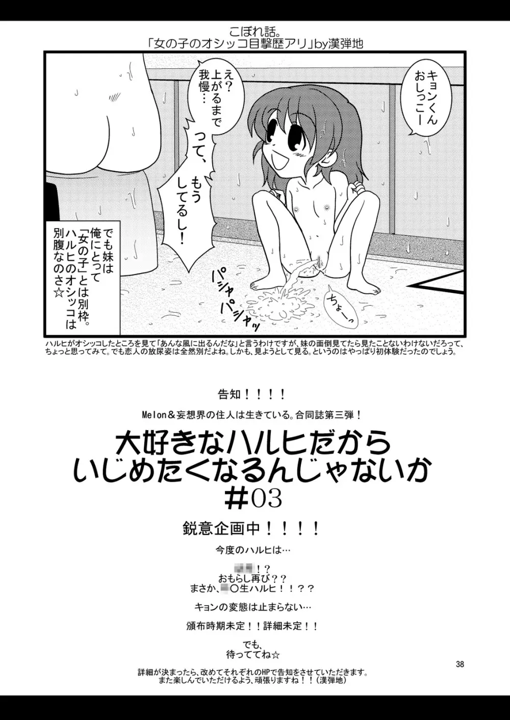 大好きなハルヒだからいじめたくなるんじゃないか ＃02 おもらし調教篇 Page.38