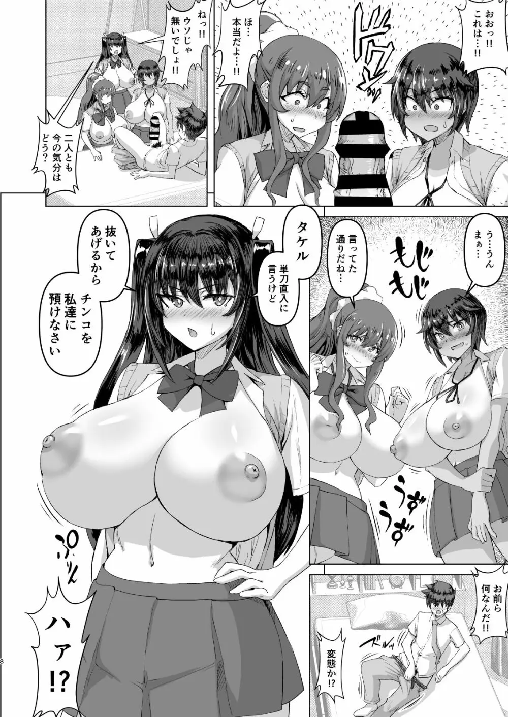 デカチンになったら巨乳幼馴染とその巨乳友達たちが発情してハーレムになった！！ Page.8