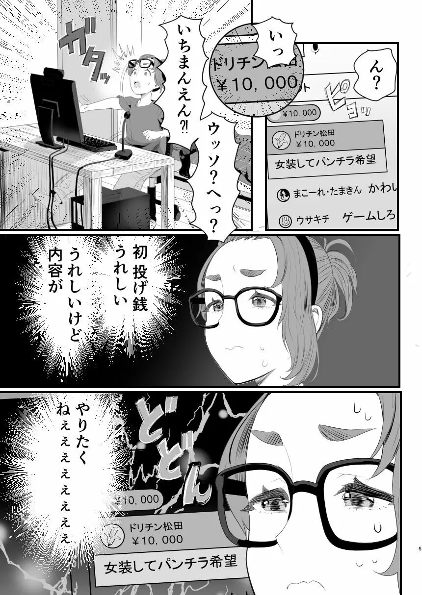 男の娘配信者投げ銭に乗せられてハメられちゃいました Page.5