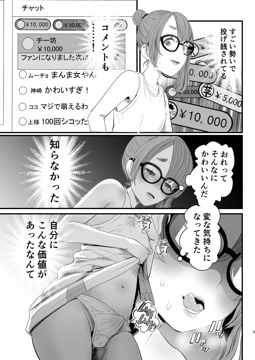 男の娘配信者投げ銭に乗せられてハメられちゃいました Page.9