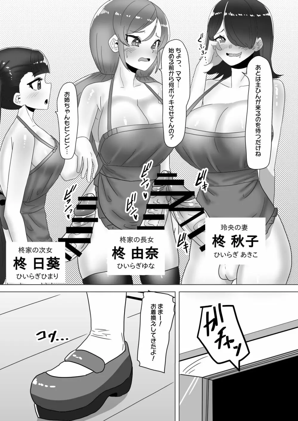 男の娘パパとフタナリ家族の大乱交パーティー!? Page.3