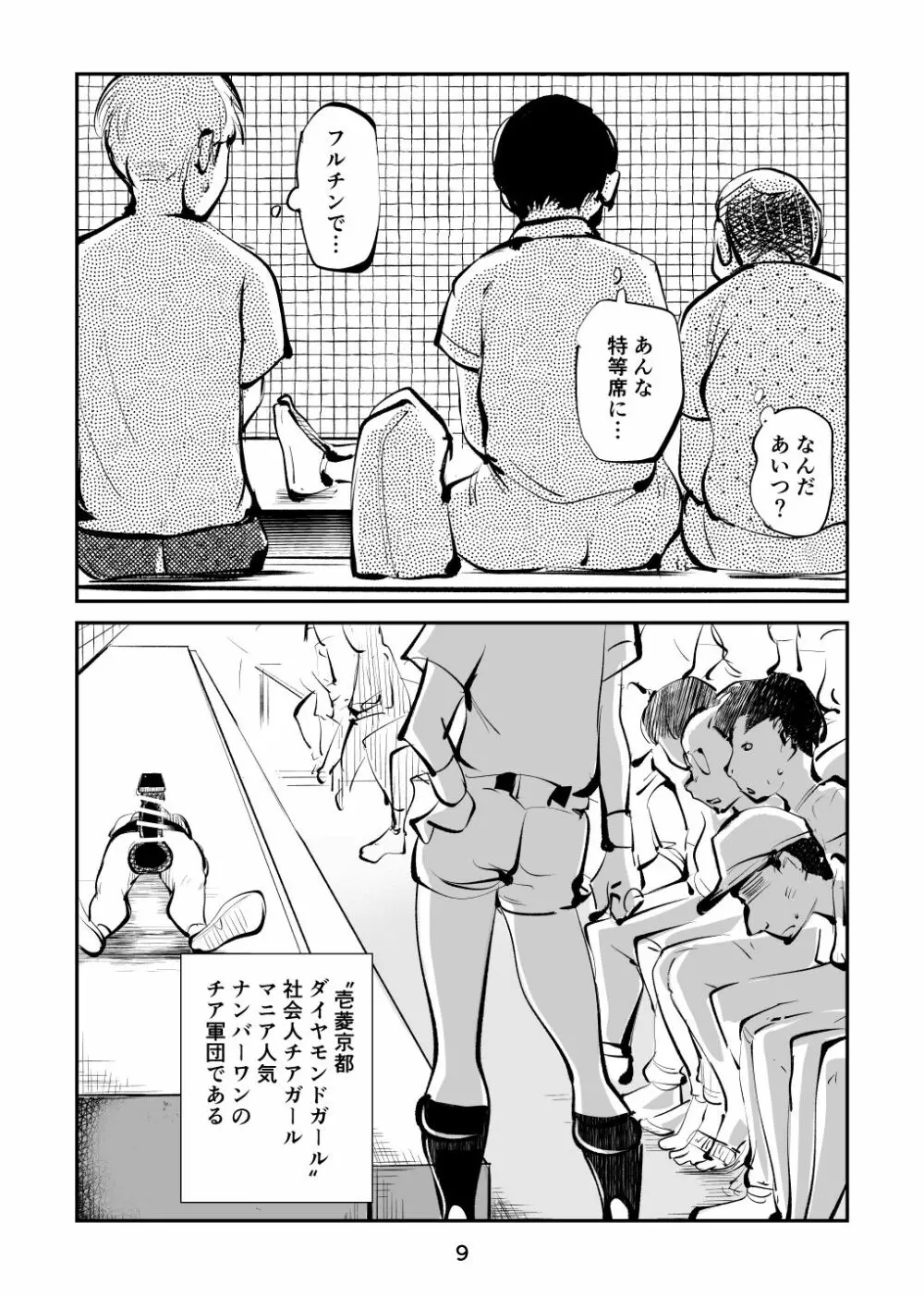 金蹴り・チアガールVS盗撮魔 社会人チアガール編 Page.9