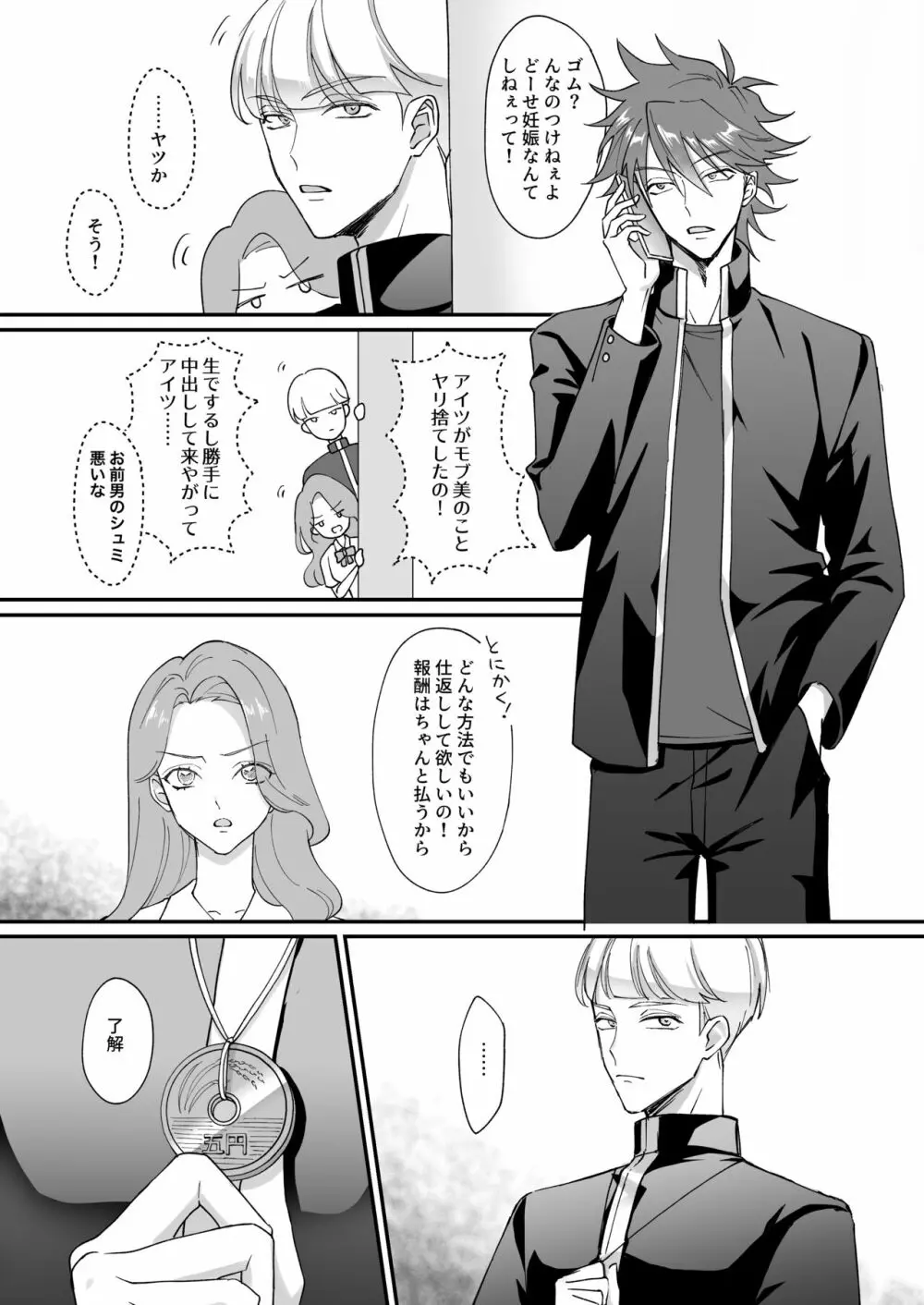 催眠術で妊娠しちゃうと勘違いしたヤンキーに制裁中出し Page.2