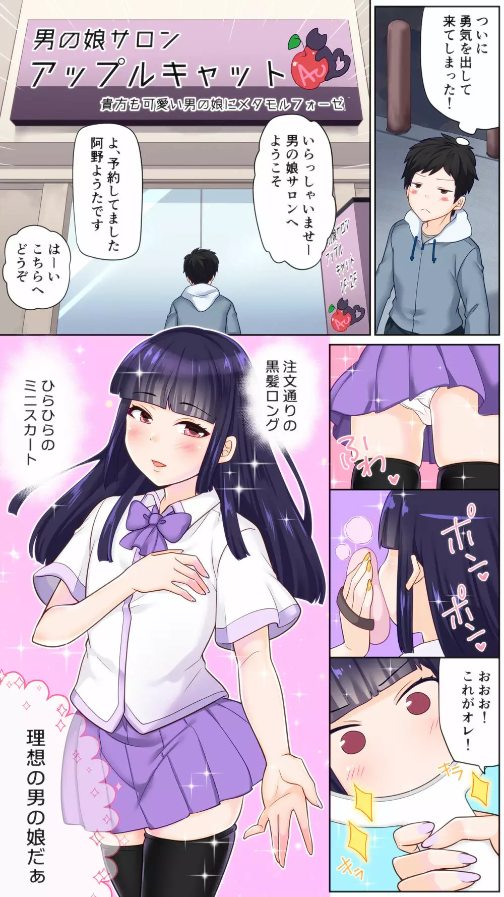 はじめての男の娘サロンで乳首開発されました Page.2