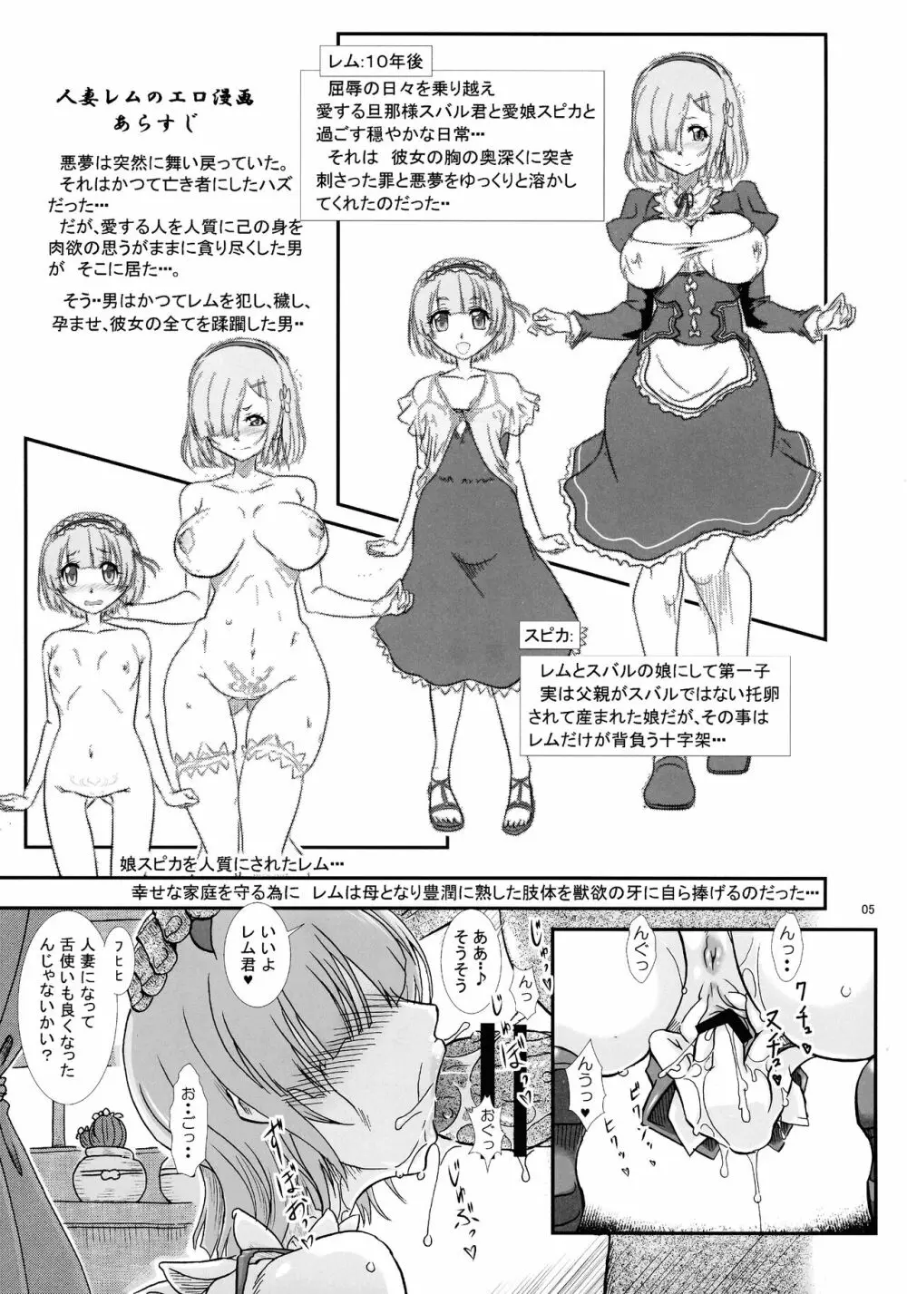 Rem:レム断章 人妻レムのエロ漫画ぱいロット版 Page.5