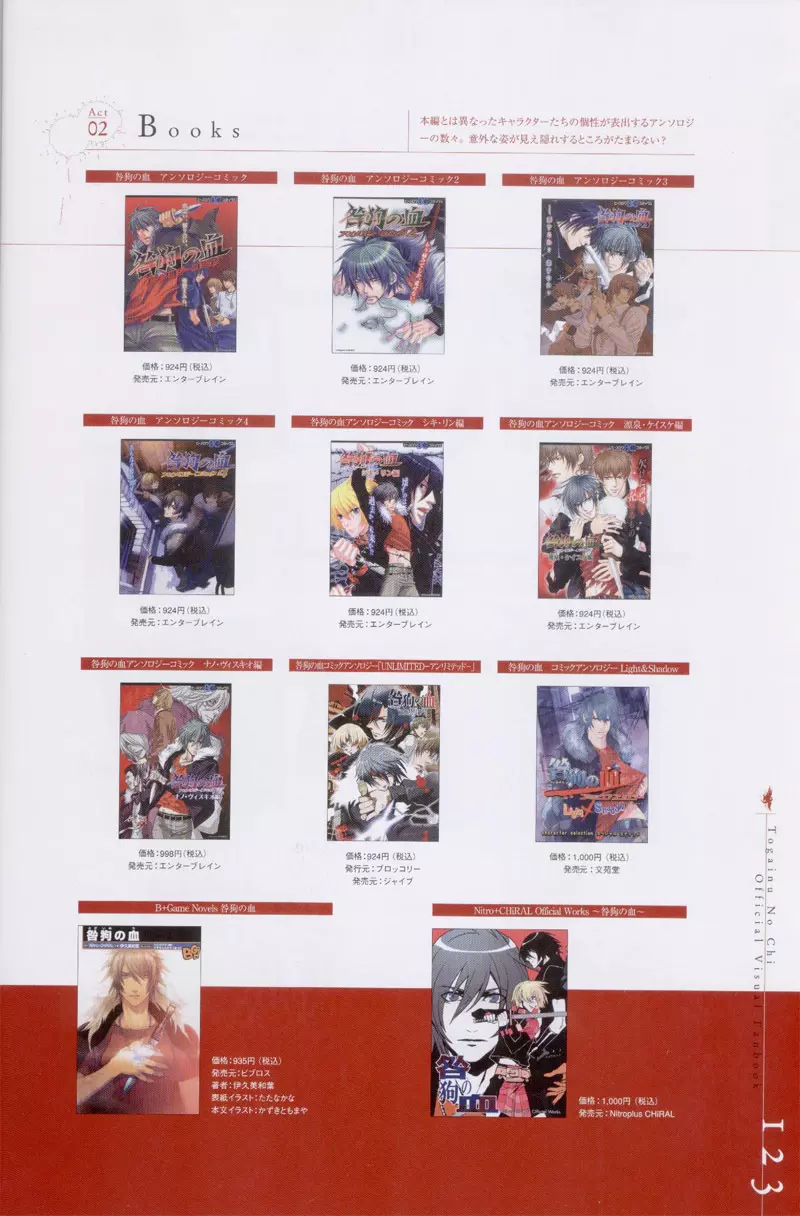 Togainu no chi - Official Visual Fan Book Page.124