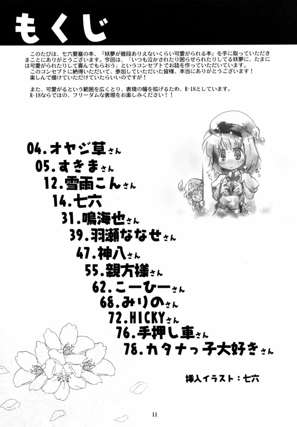 妖夢が普段ありえないくらい可愛がられる本 Page.10