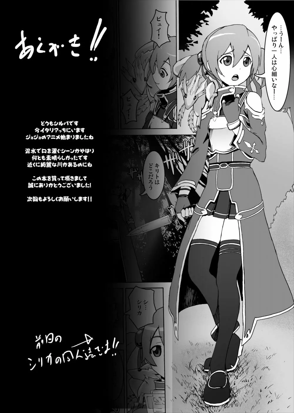 ～サチ死亡前夜物語～ レイプされて殺されるのは嫌だよ…怖くて不安で、中に出してお願いキリト Page.24