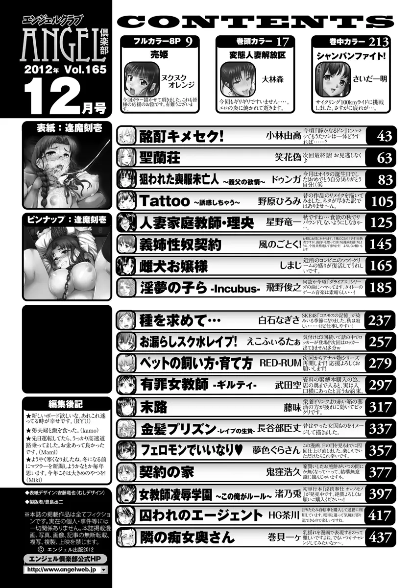 ANGEL 倶楽部 2012年12月号 Page.444