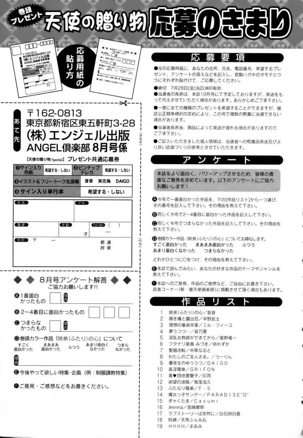 ANGEL 倶楽部 2006年8月号 Page.423