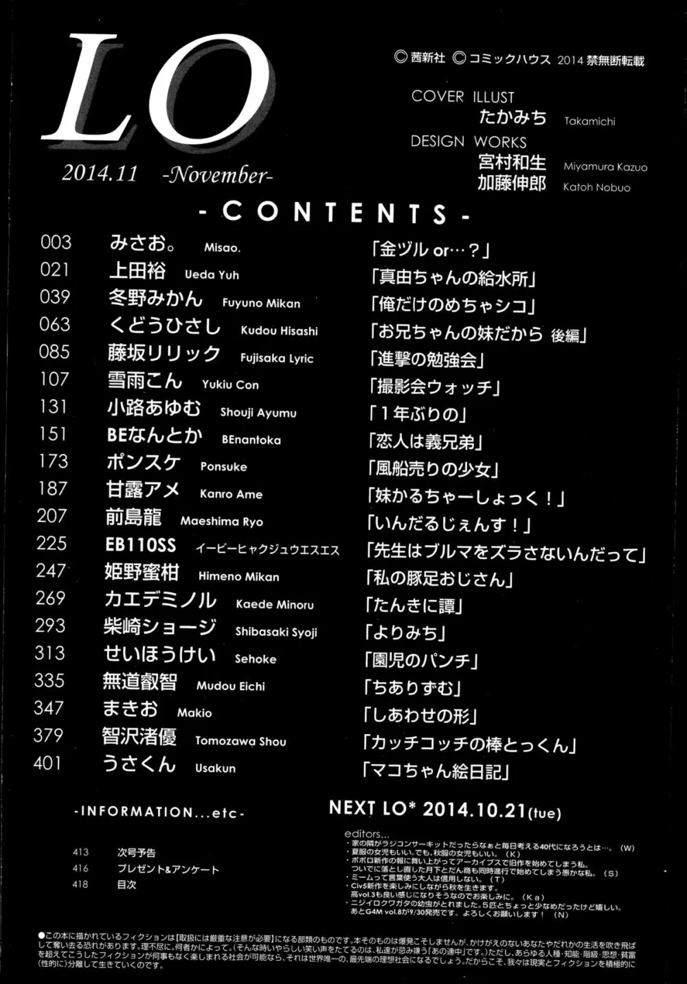 COMIC LO 2014年11月号 Vol.128 Page.418