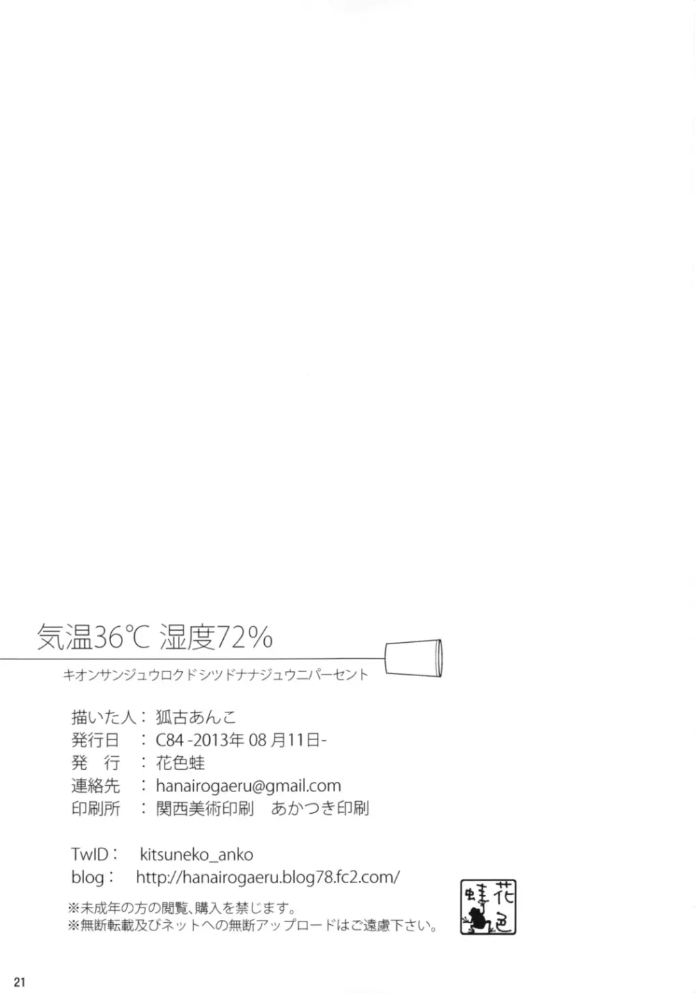 気温36℃ 湿度72% Page.20