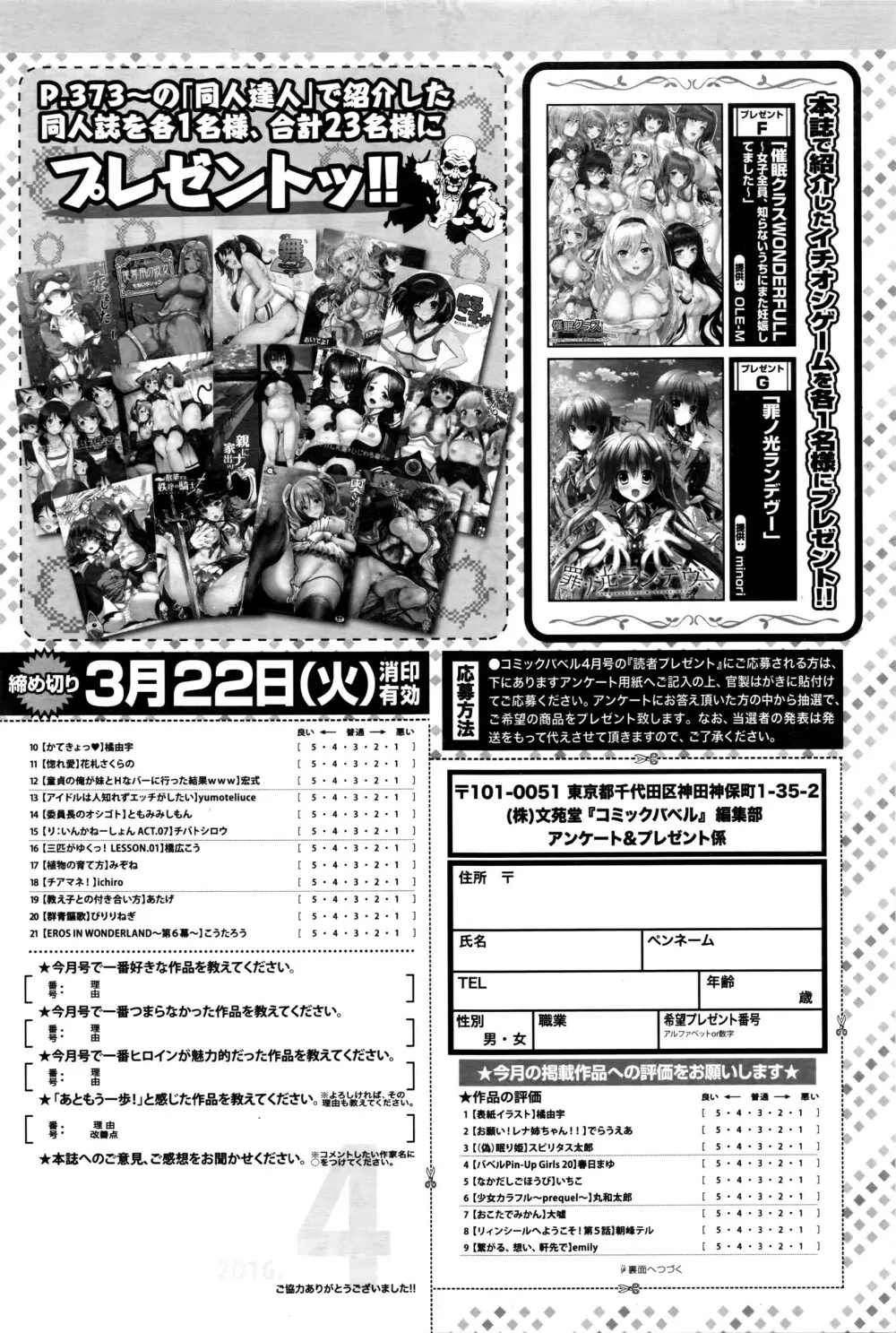 COMIC BAVEL 2016年4月号 Page.384