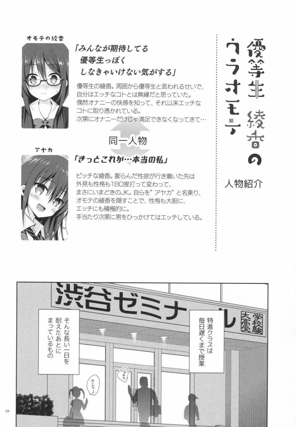 優等生 綾香のウラオモテ 1.5 Page.3